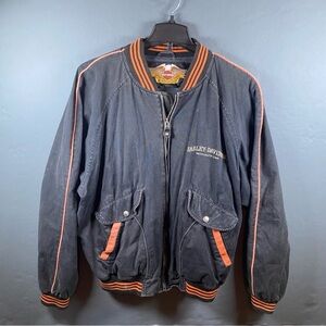 Harley Davidson Jacket Unisex Size L Biker Motorcycle An American Legend Zip Up